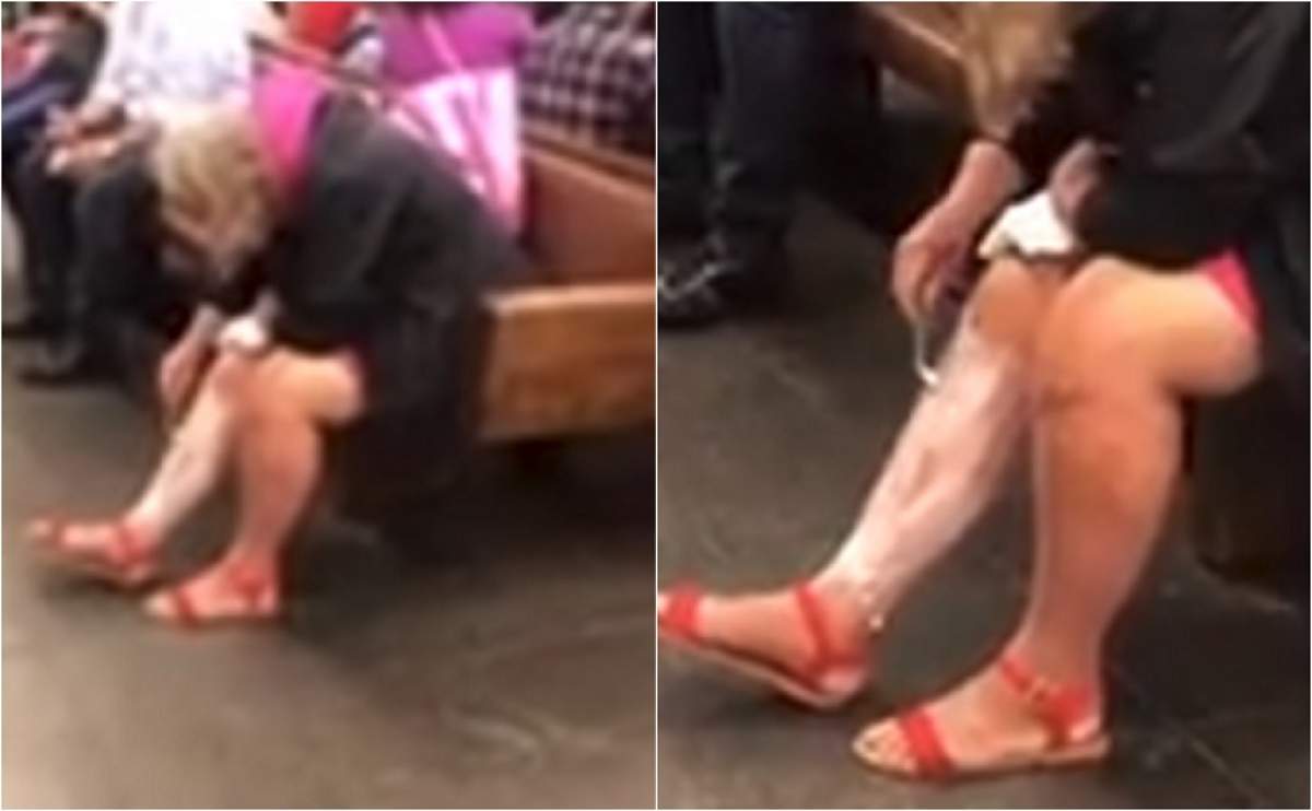 VIDEO / Năucitor ce a făcut o femeie la metrou, în văzul tuturor. Călătorii au crezut că nu văd bine 