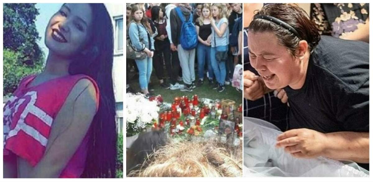 Jale în Giurgiu! Adolescenta omorâtă în Germania a fost condusă pe ultimul drum. Mama ei a leşinat lângă sicriu