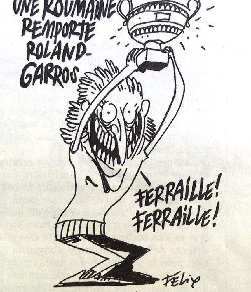 Redactorul sef al Charlie Hebdo îi ia la rost pe români, după caricatura cu Simona Halep: "Europenii nu au umor"