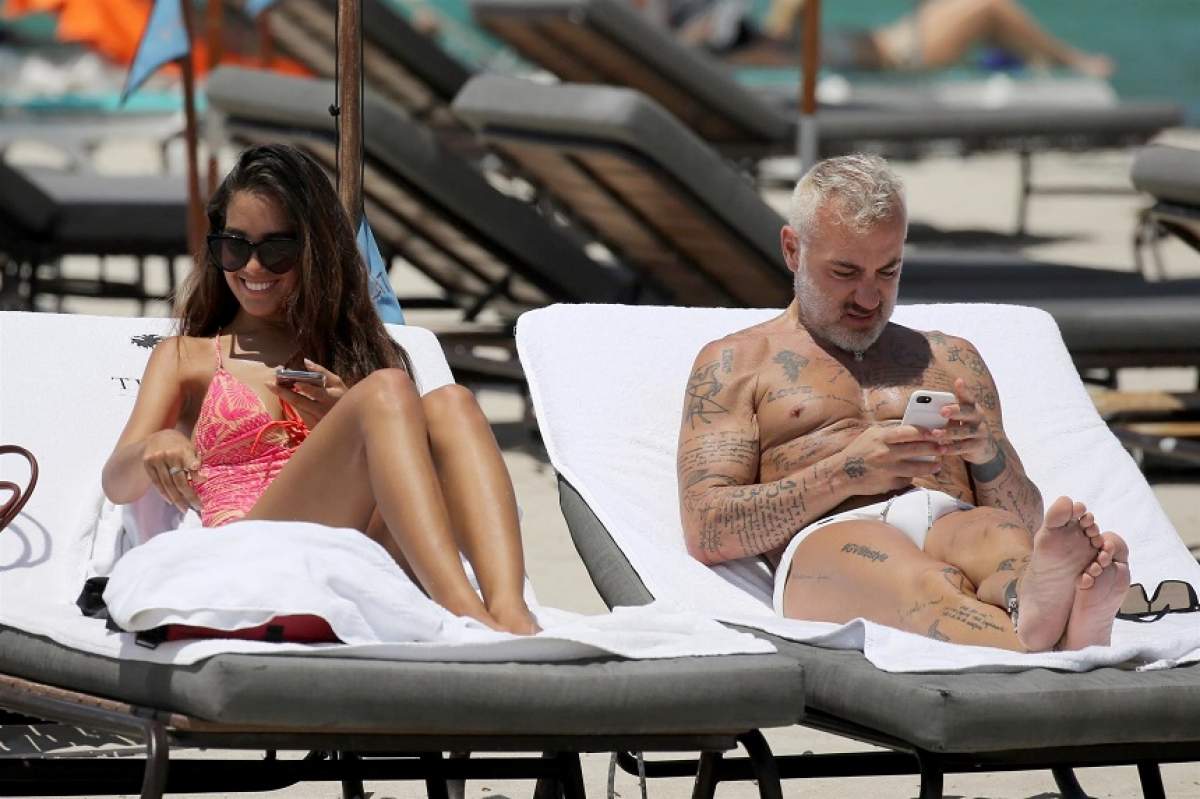 FOTO / Gianluca Vachi, scene fierbinți cu iubita, pe plajă. Milionarul nu a scăpat-o din priviri pe tânără