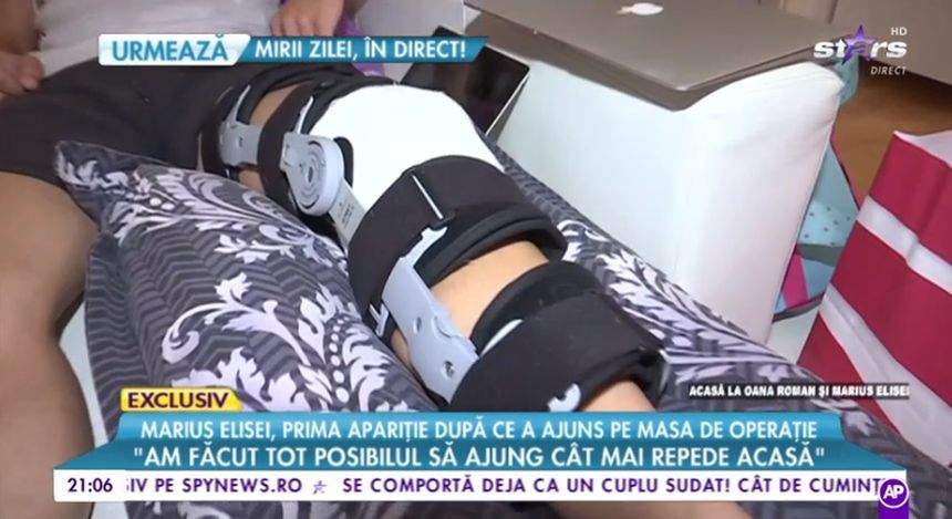 VIDEO / Prima apariţie la tv a lui Marius Elisei, după ce a fost externat. În ce stare este soţul Oanei Roman