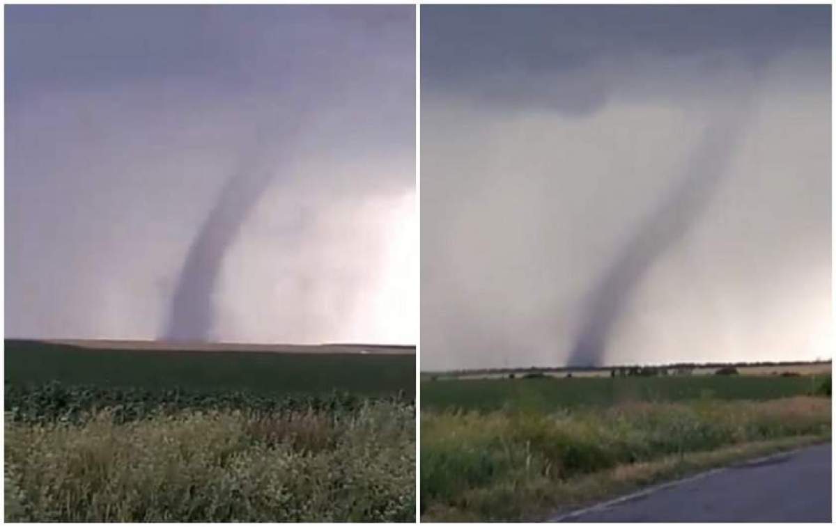 VIDEO / Vremea din România a luat-o razna! Tornade multiple, surprinse în Galați, în timp ce la munte ningea în plină vară