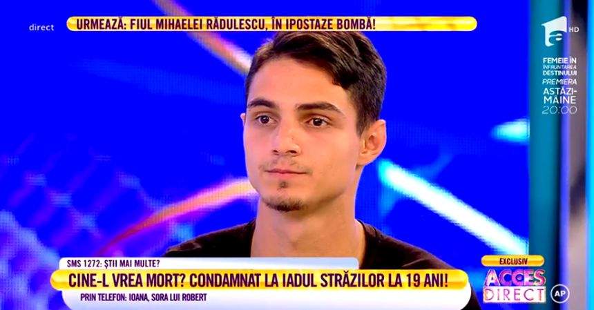 VIDEO / Condamnat la iadul străzilor la doar 19 ani. Singur pe lume, Robert este ameninţat cu moartea. "O să bage sabia în mine"