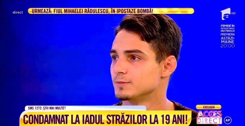 VIDEO / Condamnat la iadul străzilor la doar 19 ani. Singur pe lume, Robert este ameninţat cu moartea. "O să bage sabia în mine"