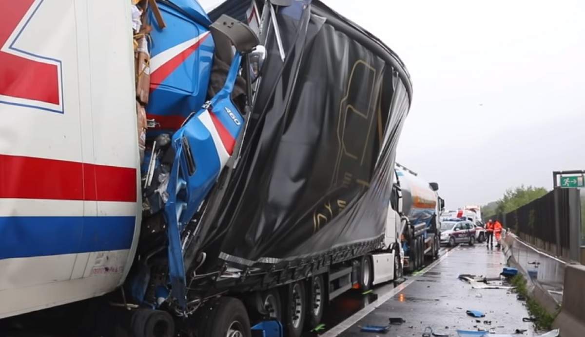 VIDEO / Imagini terifiante. Doi şoferi români şi-au pierdut viaţa pe autostradă în Austria
