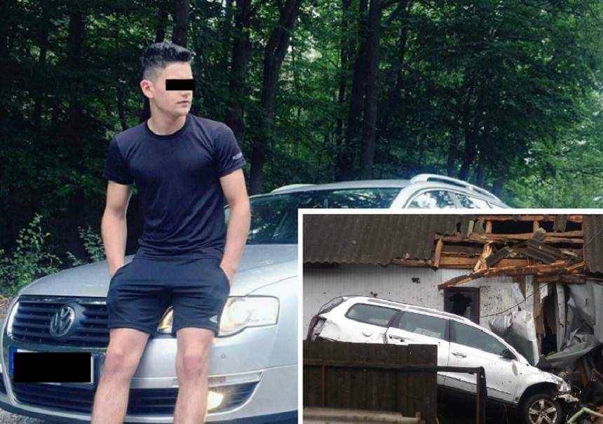 FOTO / Cine este şoferul din Suceava care a sărit cu maşina peste câteva gospodării şi s-a oprit într-un pod! Se află în stare gravă la spital