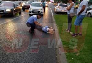 Taximetristul care a lovit o polițistă în Capitală dă vina pe victimă: „S-a pus în fața mea”