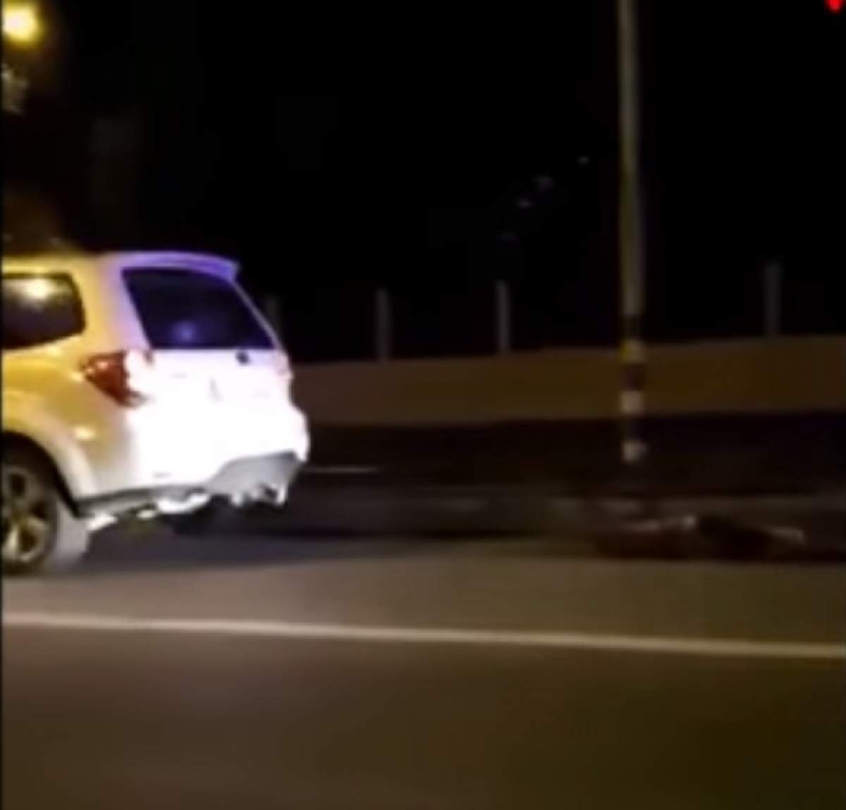 VIDEO / Halucinant! Un bărbat din Oradea a lovit un câine, apoi l-a legat de maşină pentru a-l duce la Poliţie