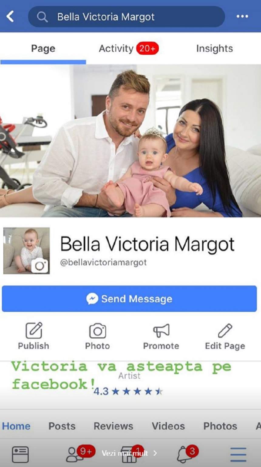 Fetiţa Gabrielei Cristea, vedetă în devenire! Gestul susprinzător făcut de părinţii celebri pentru micuţă