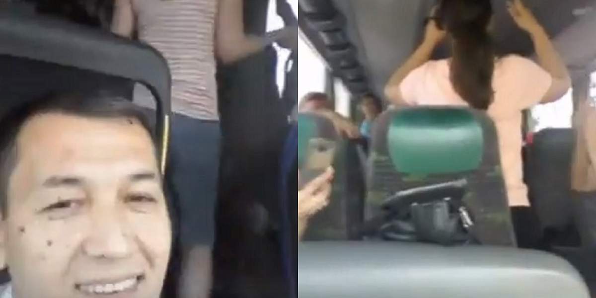 VIDEO / Șofer de microbuz face LIVE pe Facebook la volan, în timp ce pasagerii dansează pe manele: "Petrecere mare"