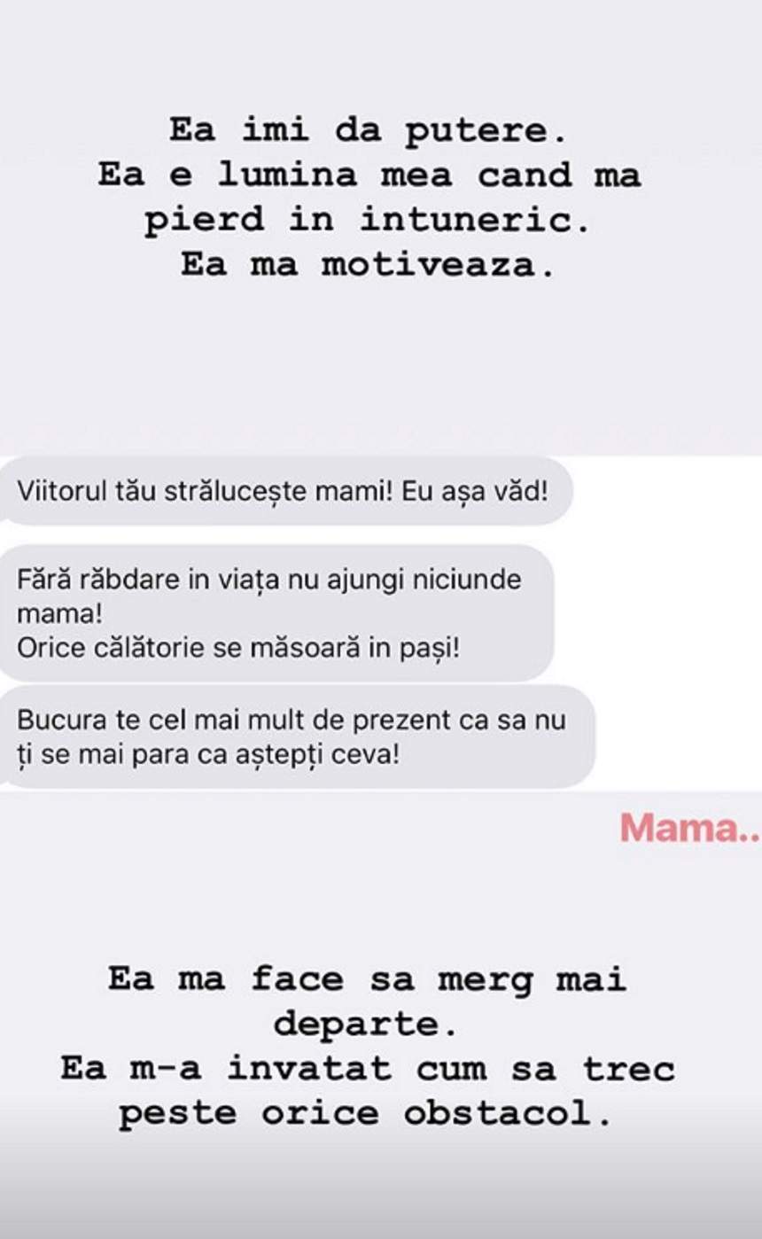 Karmen şi-a făcut mama să lăcrimeze: "Este lumina mea când mă pierd în întuneric"