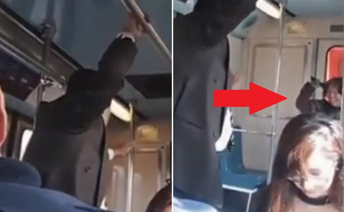 VIDEO / Auzeau strigăte și zgomote bizare, dar nu și-au imaginat o clipă care era sursa. Incredibil ce a făcut un bărbat într-un tren aglomerat