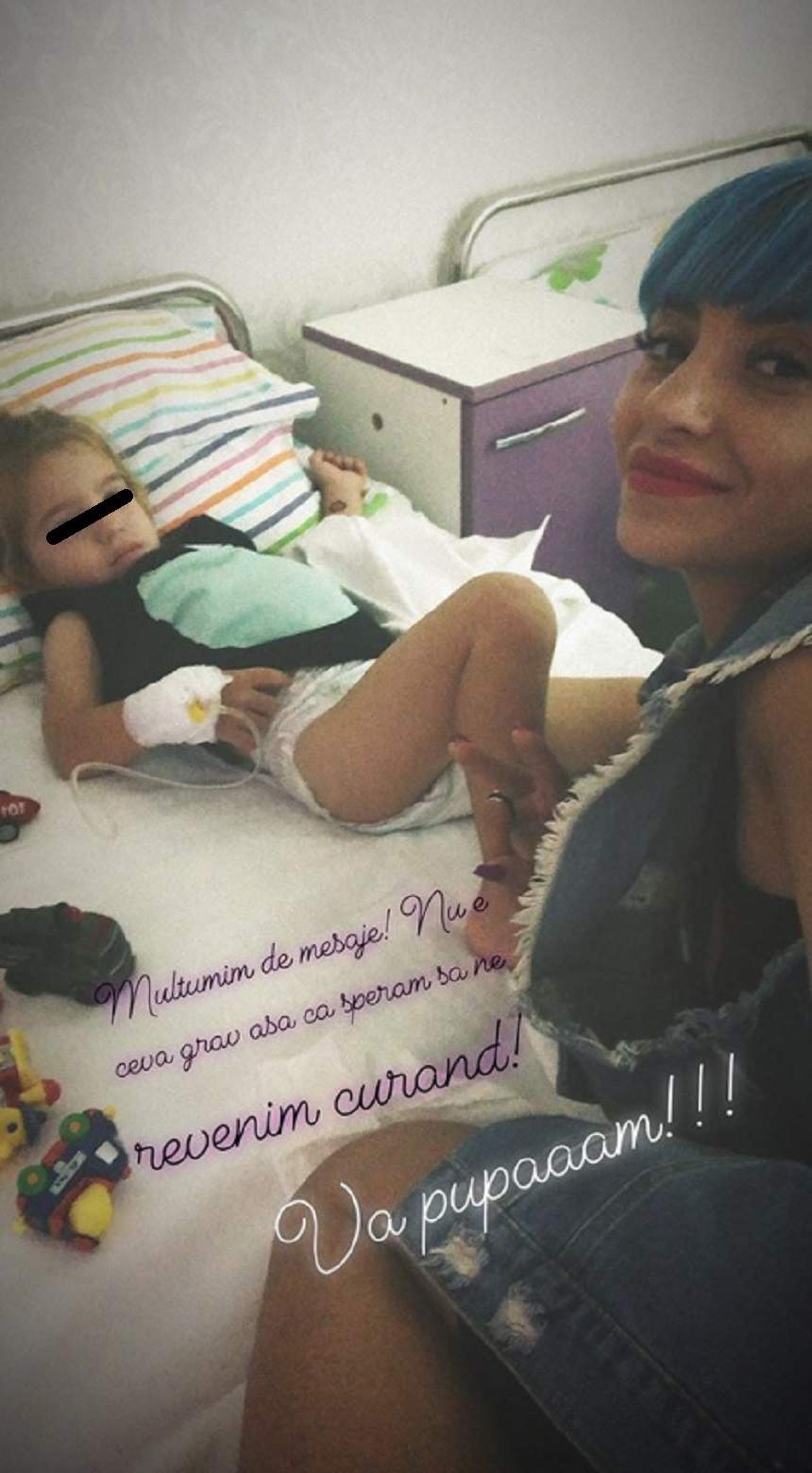 FOTO / Clipe tragice pentru Giulia Anghelescu. Vedeta a ajuns de urgenţă la spital cu fiul său