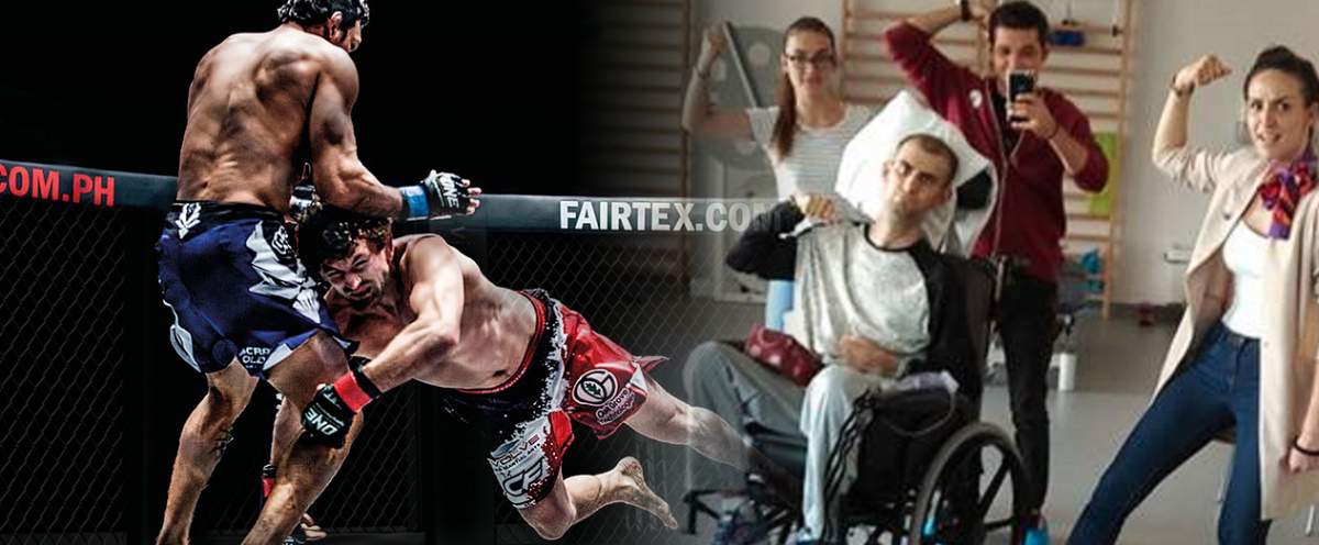 Incredibila poveste de dragoste a unui luptător MMA ajuns în scaun cu rotile! Imagini emoţionante