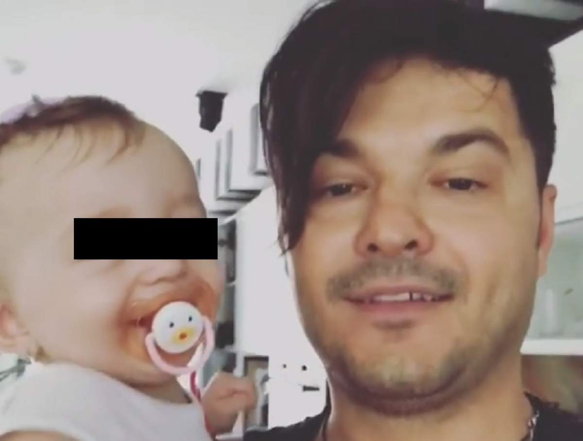 VIDEO / Liviu Vârciu, gata să îşi distreze fiica la orice oră din zi! "Tati are faţa asta de adormit"
