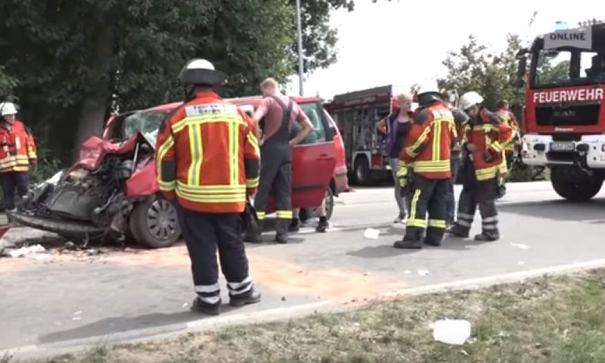 VIDEO / Accident cu şapte români, în Germania. Trei elicoptere medicale şi 80 de pompieri au intervenit de urgenţă