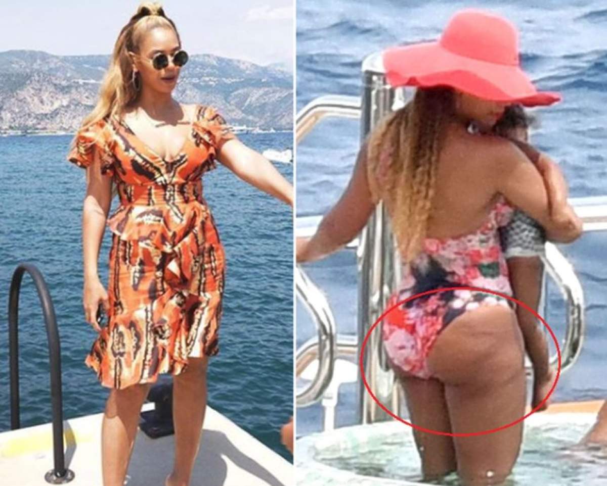 FOTO / Beyonce şi-a etalat vergeturile la plajă. Imagini cu vedeta şi Jay Z, în vacanţă