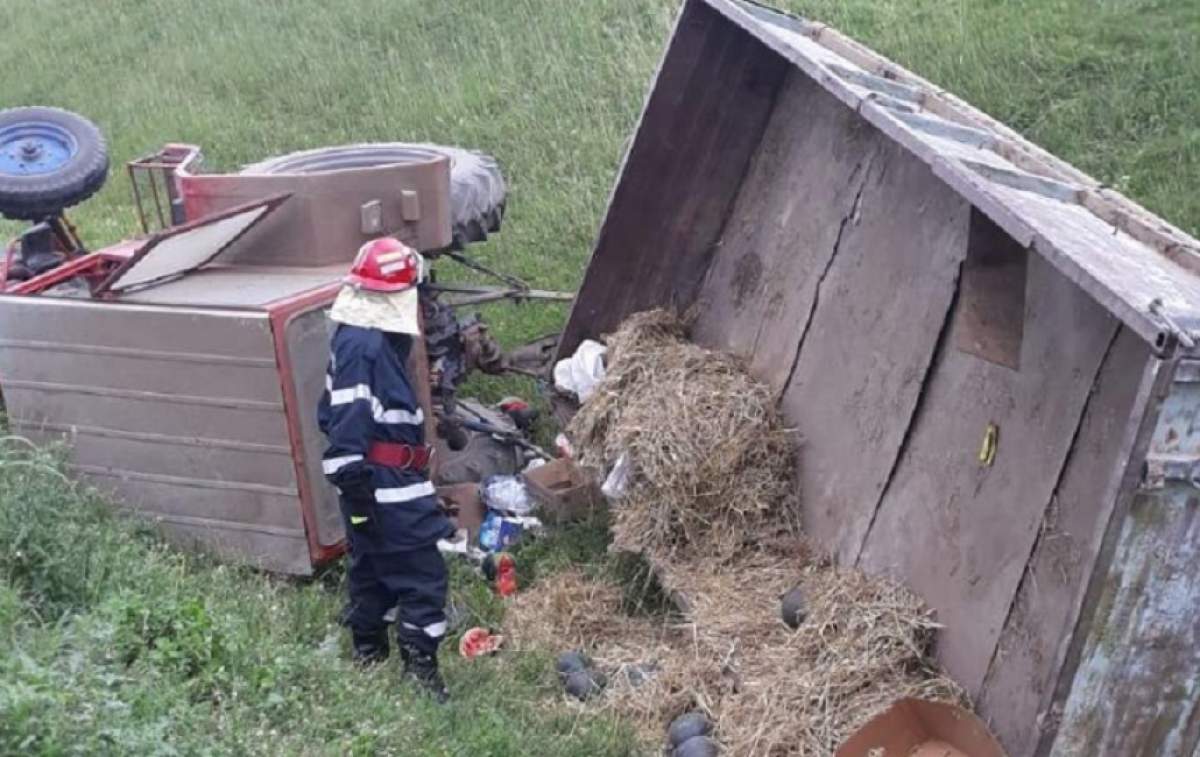 Accident foarte grav în Călăraşi! Un bărbat a murit strivit sub cabina unui tractor