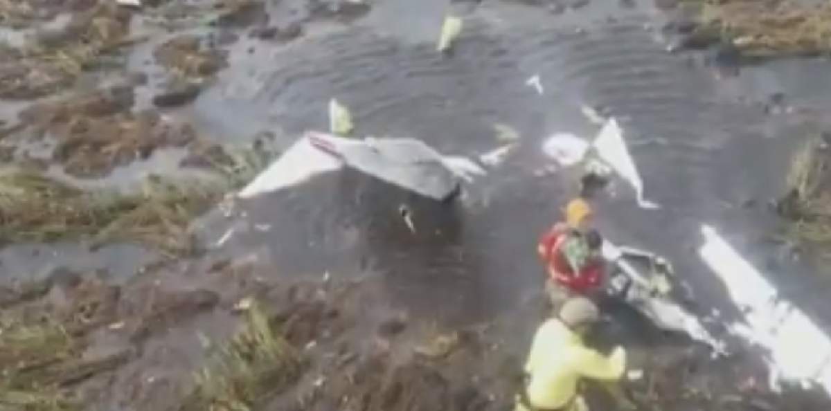 FOTO&VIDEO / Niciun supraviețuitor, în urma prăbușirii unui avion de mici dimensiuni. La bord se afla un oficial al Guvernului