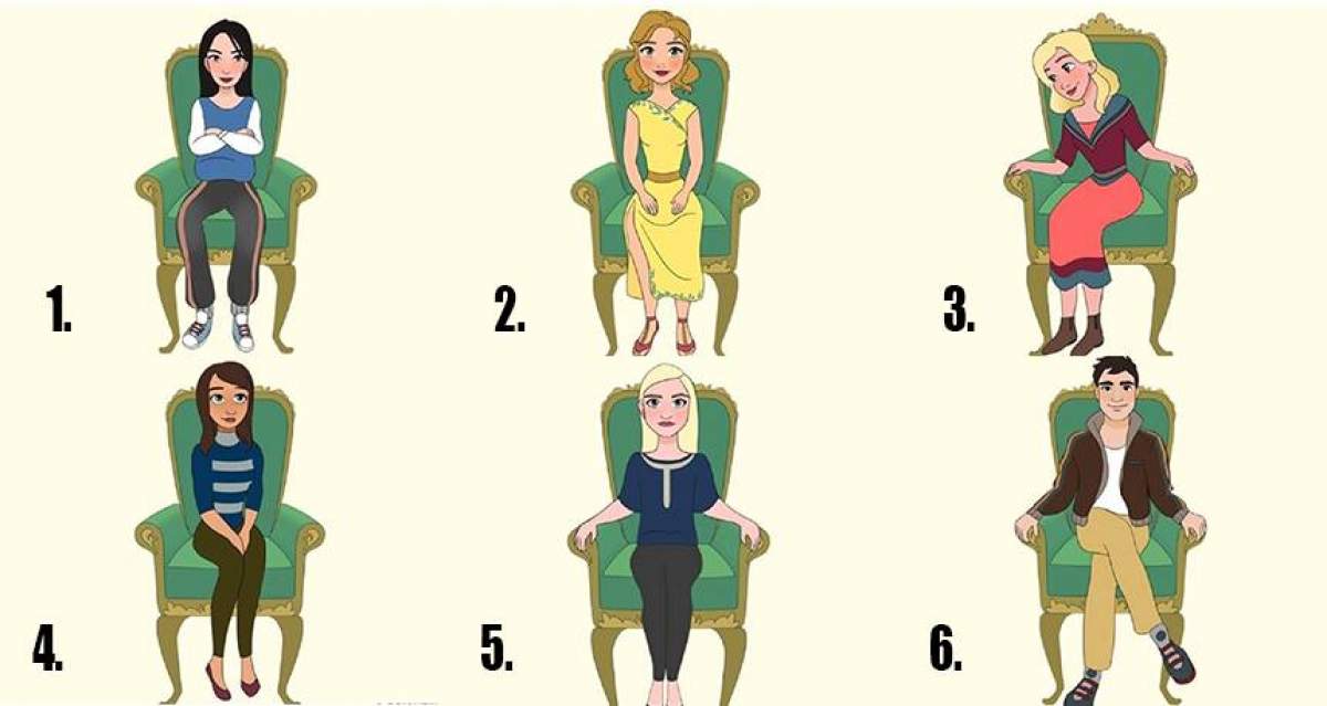 FOTO / TEST: Tu cum stai pe scaun? Alege o imagine și îți vom spune totul despre caracterul tău