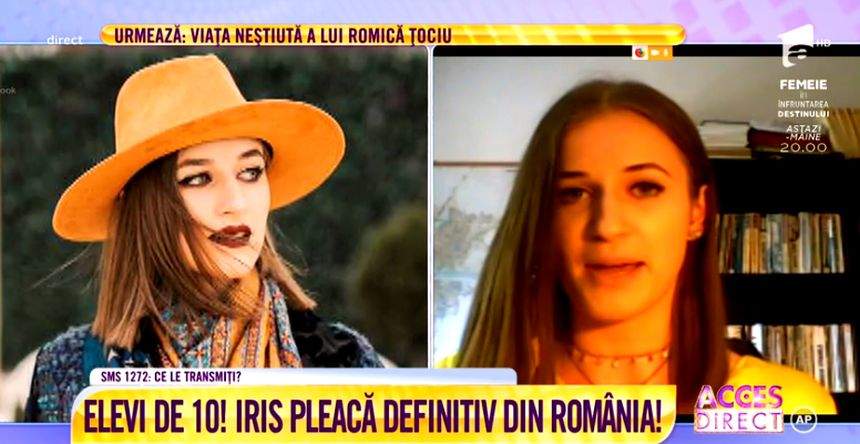 VIDEO / Ea este una dintre elevii care au luat 10 la Bacalaureat. Iris vrea să plece definitiv din ţară