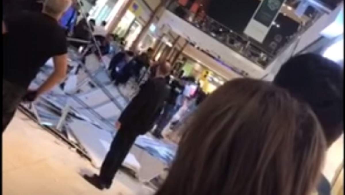 VIDEO / Momente de panică la un mall din Constanța! Tavanul s-a prăbușit peste o tânără de 25 de ani
