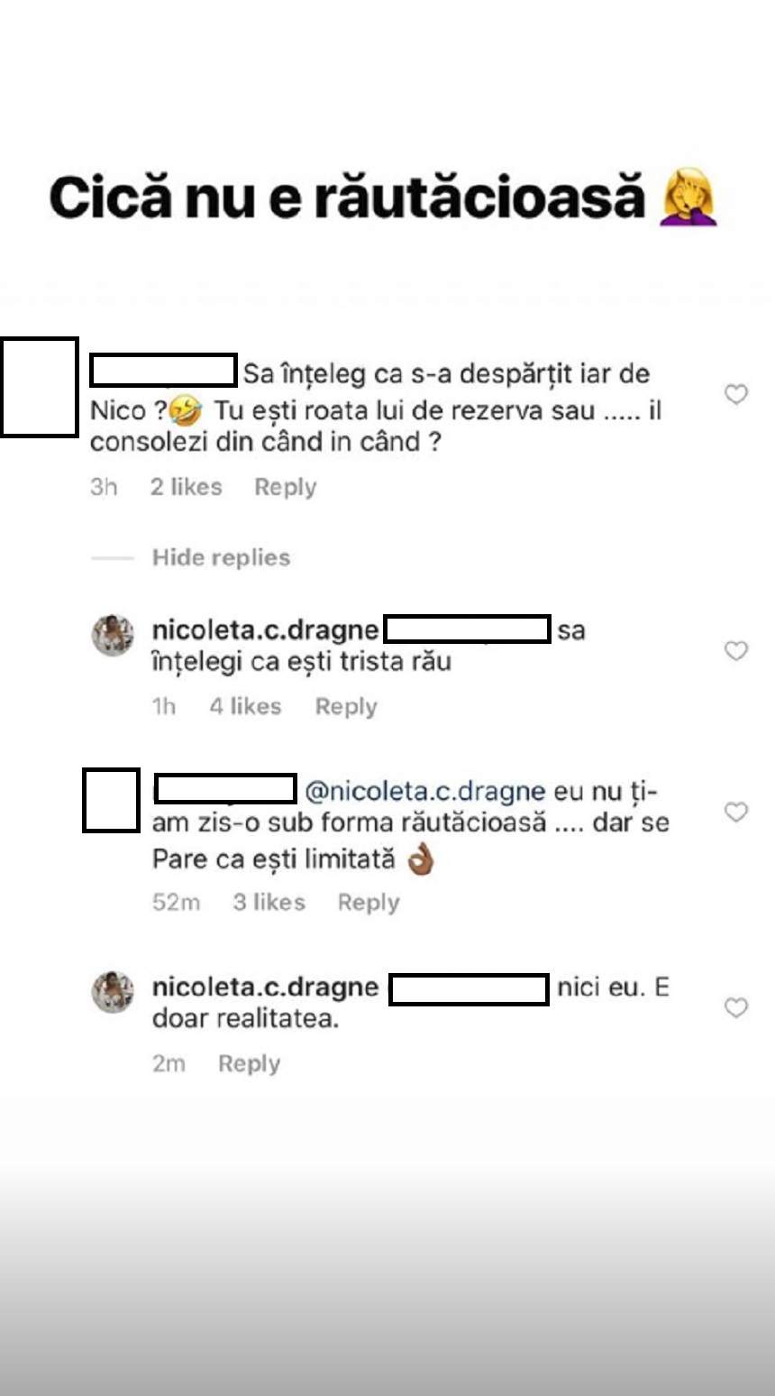 FOTO / Critici acide la adresa Nicoletei de la „Insula Iubirii”, după împăcarea cu Cătălin: „Ești roata lui de rezervă?”