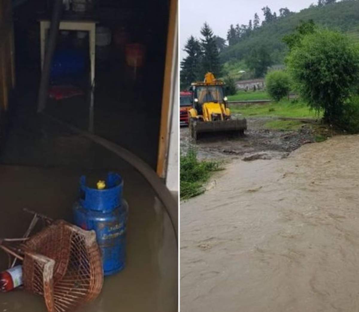 VIDEO & FOTO / Dezastru cumplit lăsat de furtuni în Ocna Sibiului. Inundaţiile au făcut prăpăd