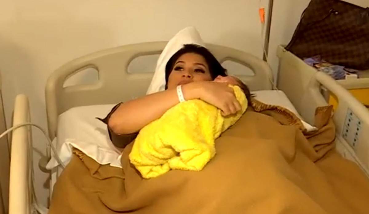 FOTO&VIDEO / Roxana Dobre, nașterea pas cu pas! Imagini nemaivăzute cu ziua când i-a dăruit un fiu lui Florin Salam