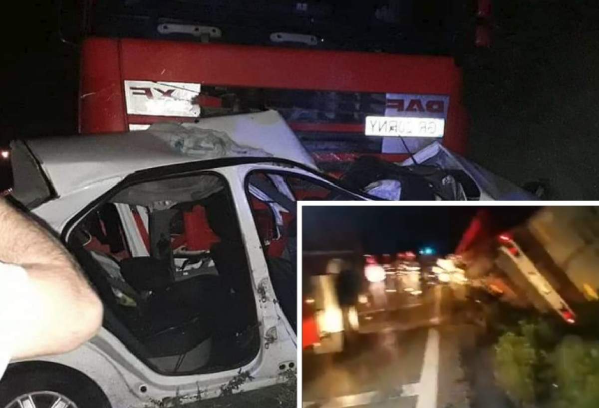 Accident terifiant aproape de Craiova! O şoferiţă a ajuns cu maşina sub un TIR: "Am încercat să o salvez"