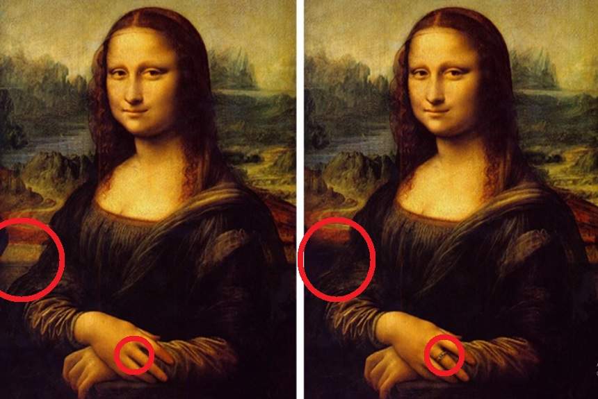 TEST: Găseşte cele două diferenţe dintre portretele Mona Lisei şi află dacă ai o inteligenţă dezvoltată peste măsură