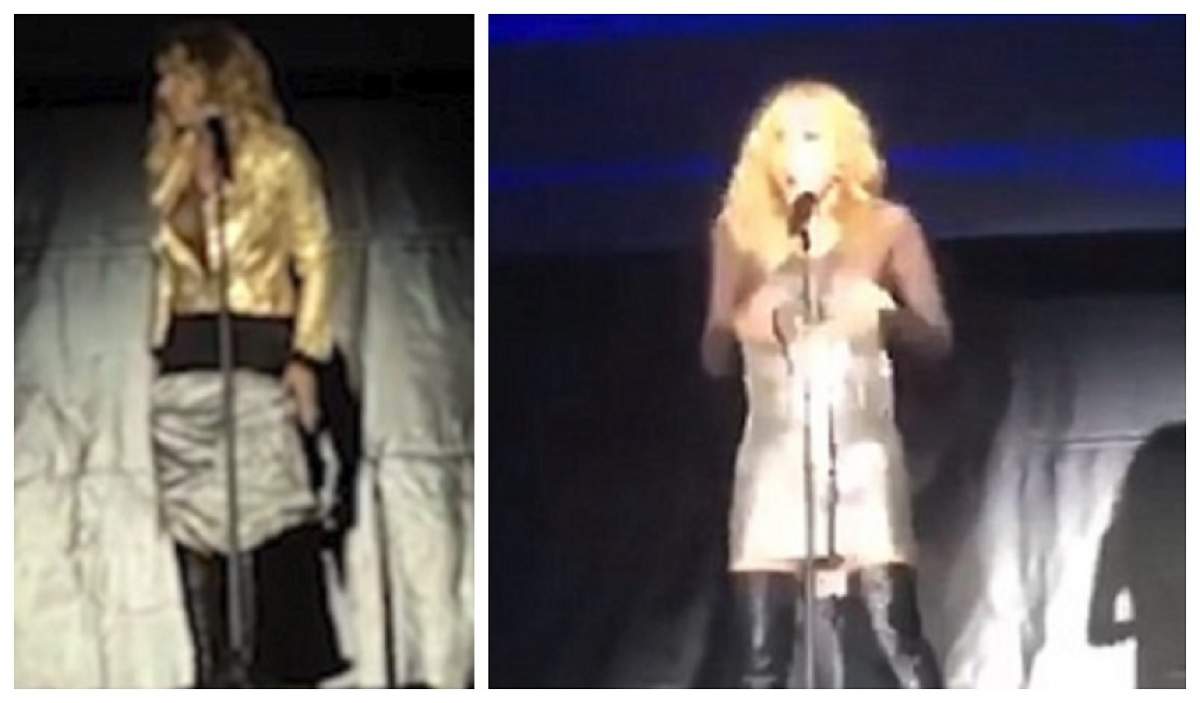 VIDEO / Cântăreață internațională, incident rușinos, în mijlocului concertului! Reacția hilară a blondei