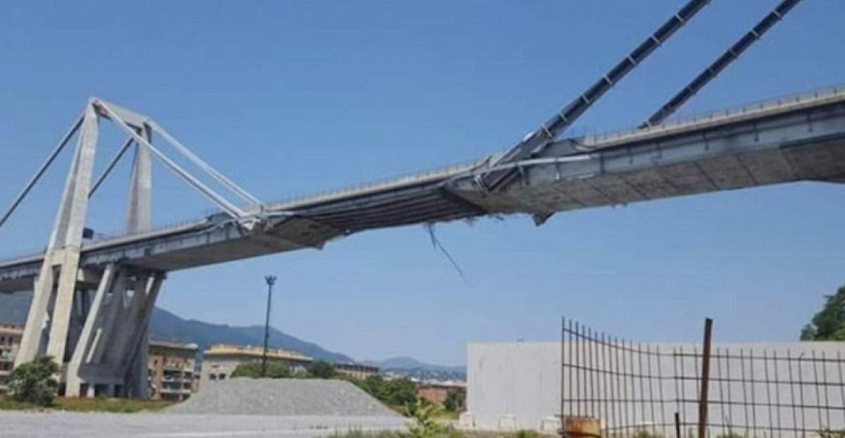 Podul din Genova a fost surprins sfărâmându-se cu câteva zile înainte de tragedie. Fotografia care a scandalizat întreaga lume