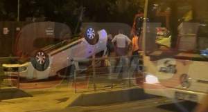 FOTO&VIDEO / Ultimă oră! Accident în București, între un tramvai și o mașină