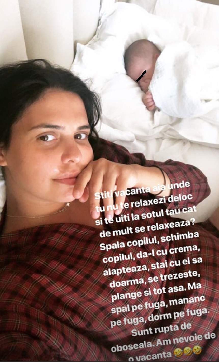 FOTO / Andreea Popescu, curajoasă în costum de baie, la două luni de la naștere: „Am supt burta cât am putut”