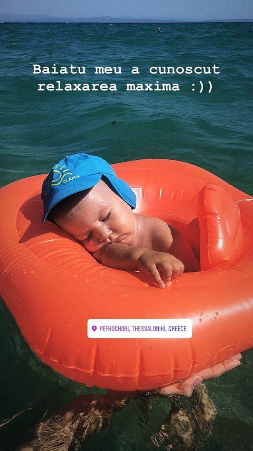 FOTO / Cum a putut să-şi surprindă Andrei Ştefănescu băieţelul în vacanţă. A pus mâna pe telefon şi le-a arătat şi fanilor