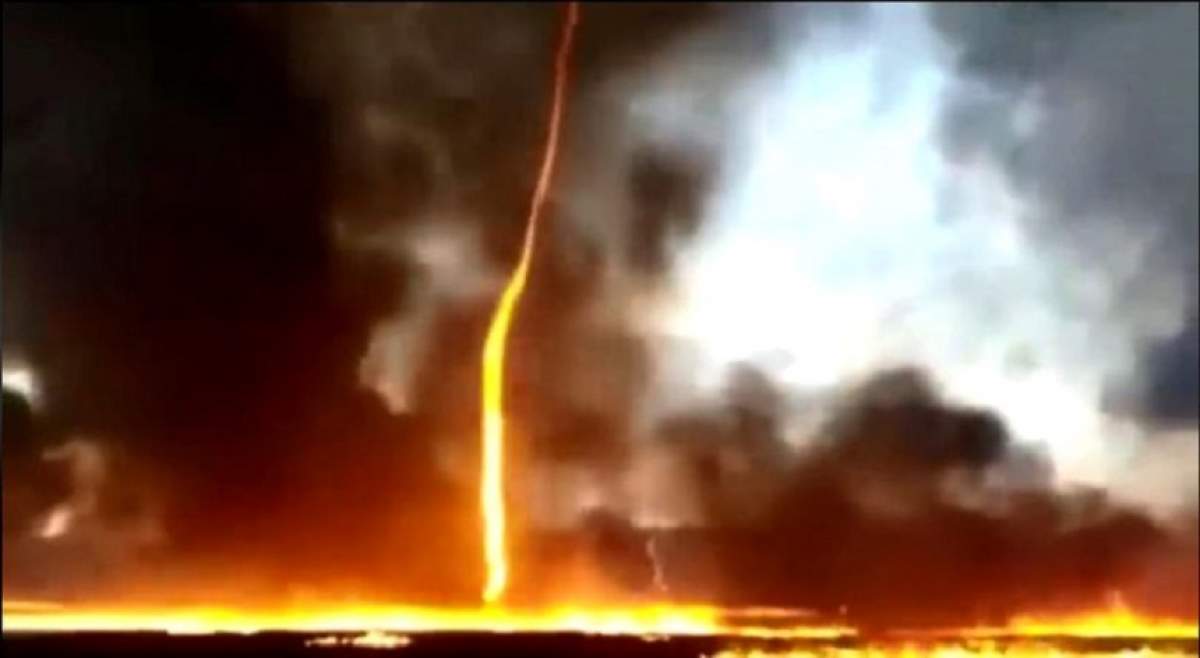 VIDEO / Imagini apocaliptice! O tornadă de foc a fost filmată în Marea Britanie, în timpul unui incendiu