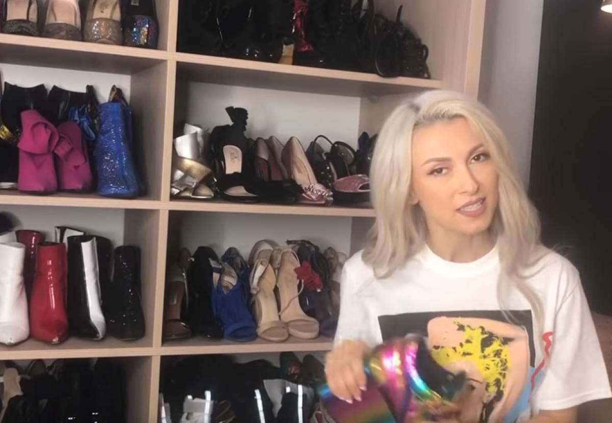 VIDEO / Andreea Bălan are o colecţie uriaşă de pantofi: "Nu folosesc pe scenă încălţăminte mai scumpă de 100 de euro"
