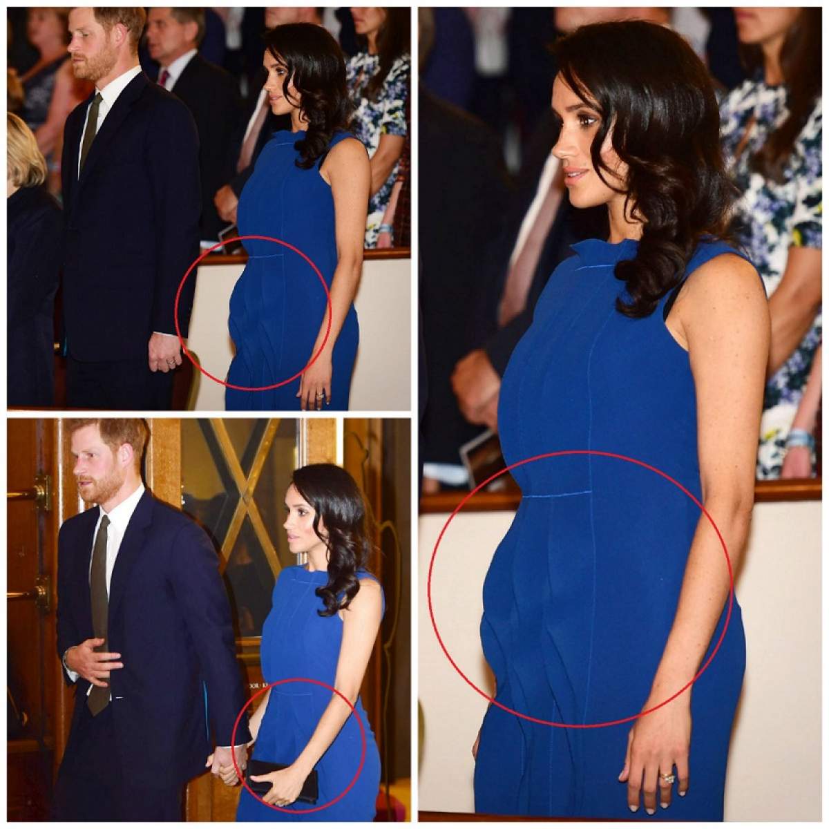 FOTO / Meghan Markle nu se mai ascunde! Primele fotografii cu burtica de gravidă au dat-o de gol pe Ducesă