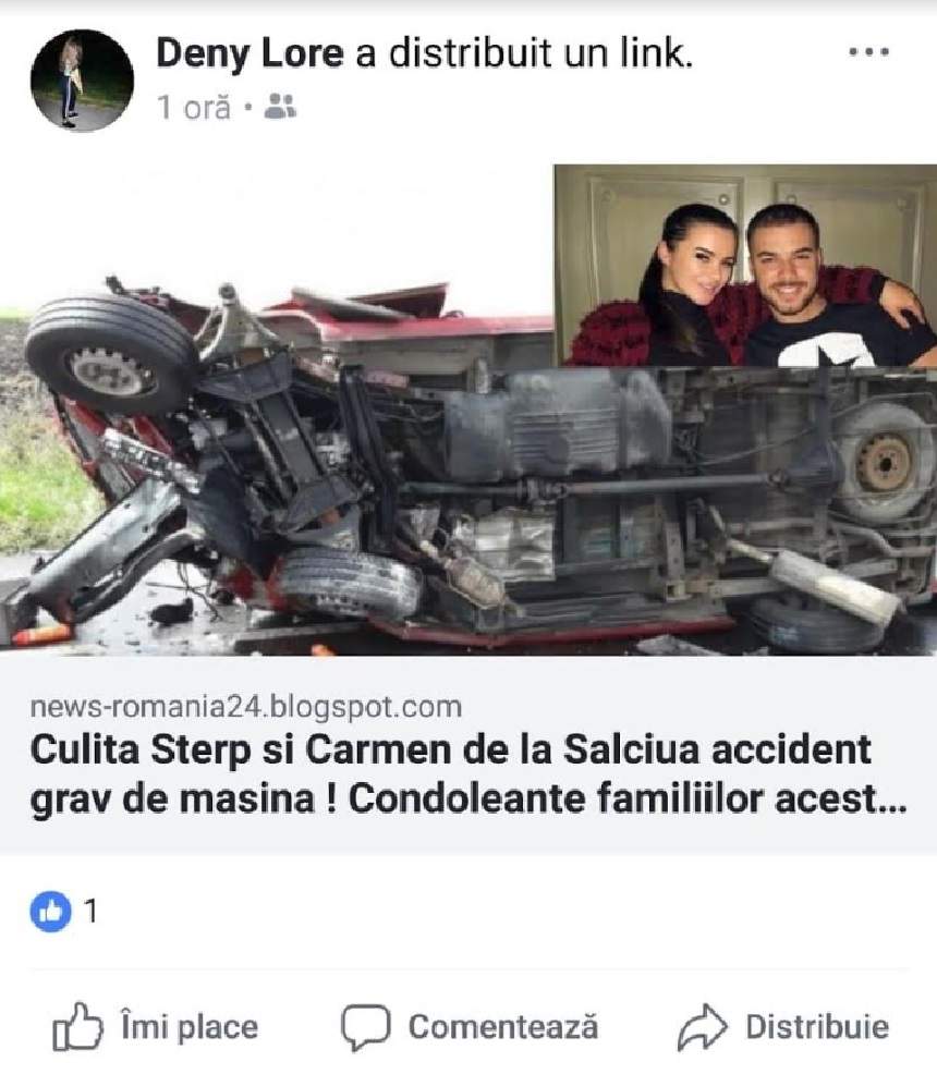 Culiță Sterp, terifiat după știrea că a murit într-un accident de mașină: "Mama mea m-a sunat de 50 de ori"