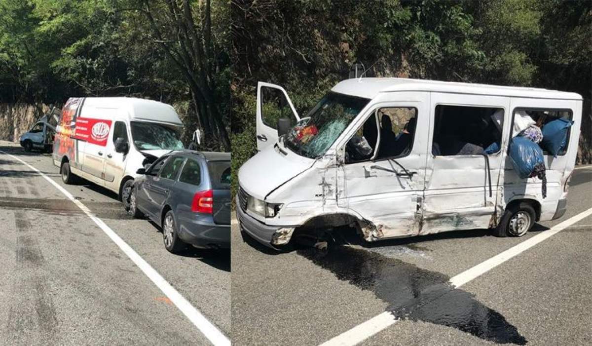 FOTO / Accident cu cel puțin 13 victime, pe Valea Oltului. S-a activat Codul Roșu de intervenție!