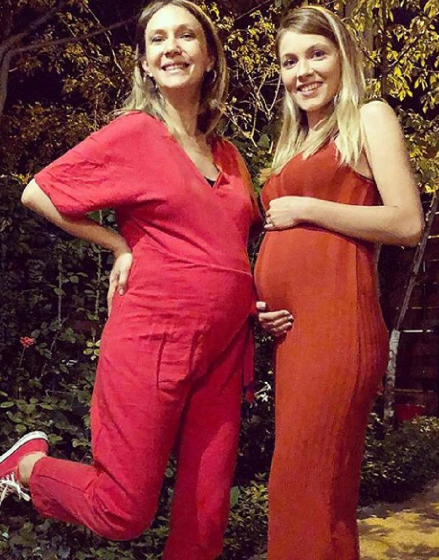 FOTO / Adela Popescu și Andreea Ibacka și-au "ciocnit" burticile de gravide: "S-a unit creșa"