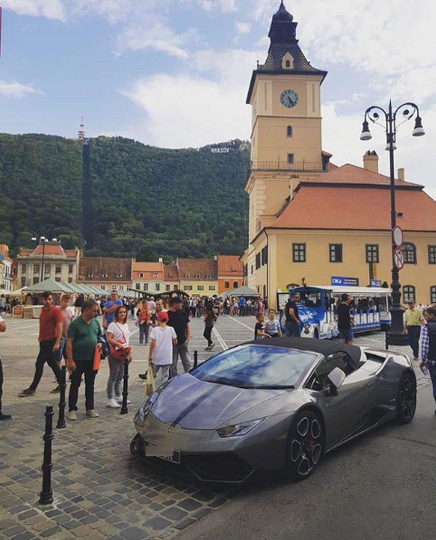 FOTO / Fostul cumnat al Biancăi Drăguşanu nu renunţă la aroganţe. Ce a putut să facă în centrul Braşovului