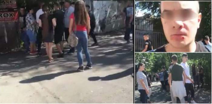 VIDEO / ŞOCANT! Trei tineri au atacat elevii şi părinţii din curtea unui liceu cu mai multe cuţite