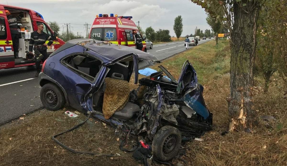 FOTO / Accident grav în Bacău! A adormit la volan, iar mama şi matuşa lui au murit pe loc