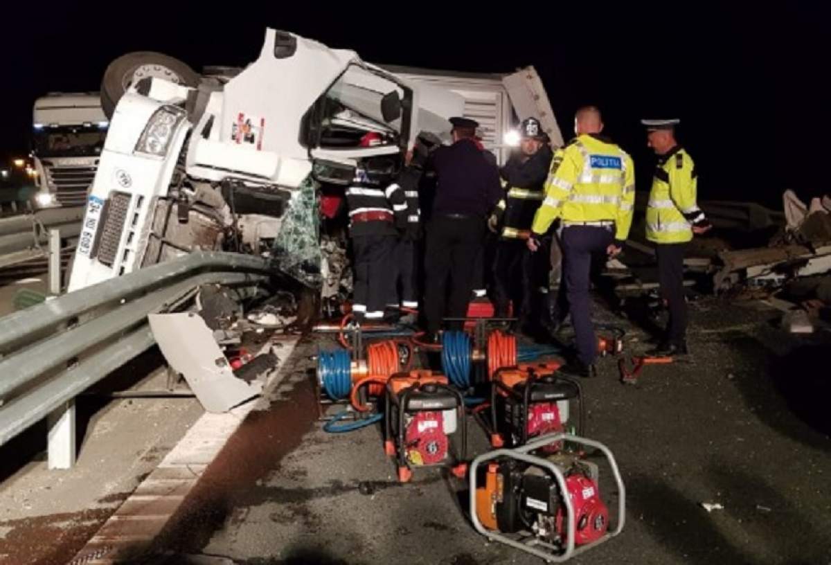 Accident şocant în Arad! Un şofer de TIR a murit, după ce a fost strivit în cabină