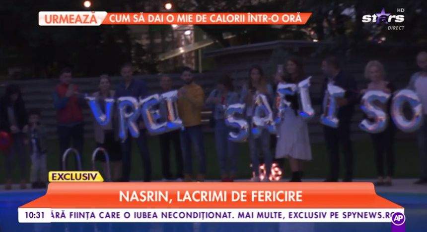 VIDEO / Imagini de pus în ramă. Momentul inedit în care Nasrin a fost cerută în căsătorie. "Tremur toată"