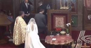 Mama fostului Principe Nicolae, care a lipsit de la nuntă, amintită în discursul de la finalul slujbei. Nuntaşii au înlemnit!