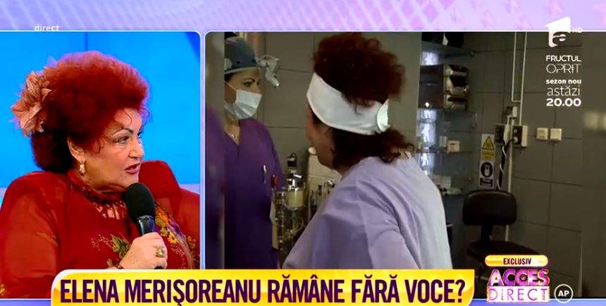 VIDEO / Prima apariţie la tv a Elenei Merişoreanu, după ce a fost exernată. "Respect programul de nu se poate"