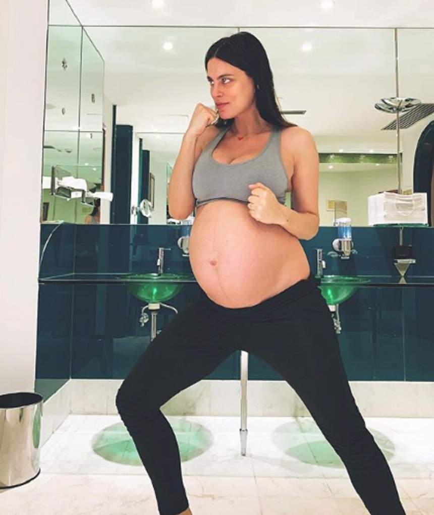 FOTO / Cât s-a îngrășat Catrinel Menghia, în sarcină? Vedeta mai are puțin și naște